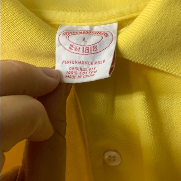 Yellow Brooks Brothers polo. Size- L - Picture 2 of 5